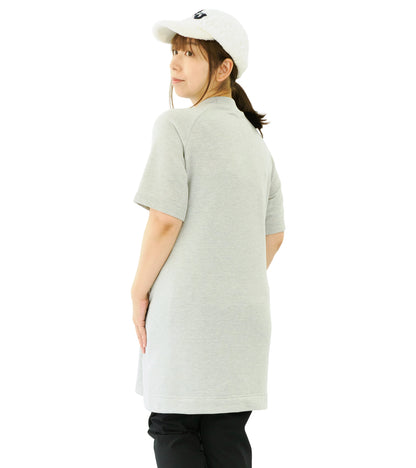 裏毛モックネックチュニック