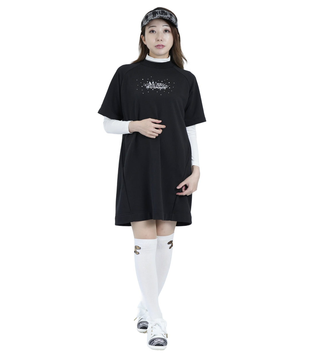 裏毛モックネックチュニック