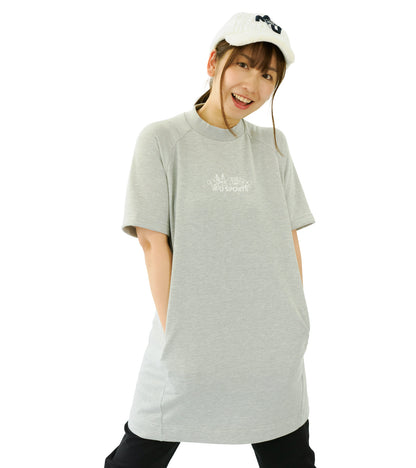 裏毛モックネックチュニック