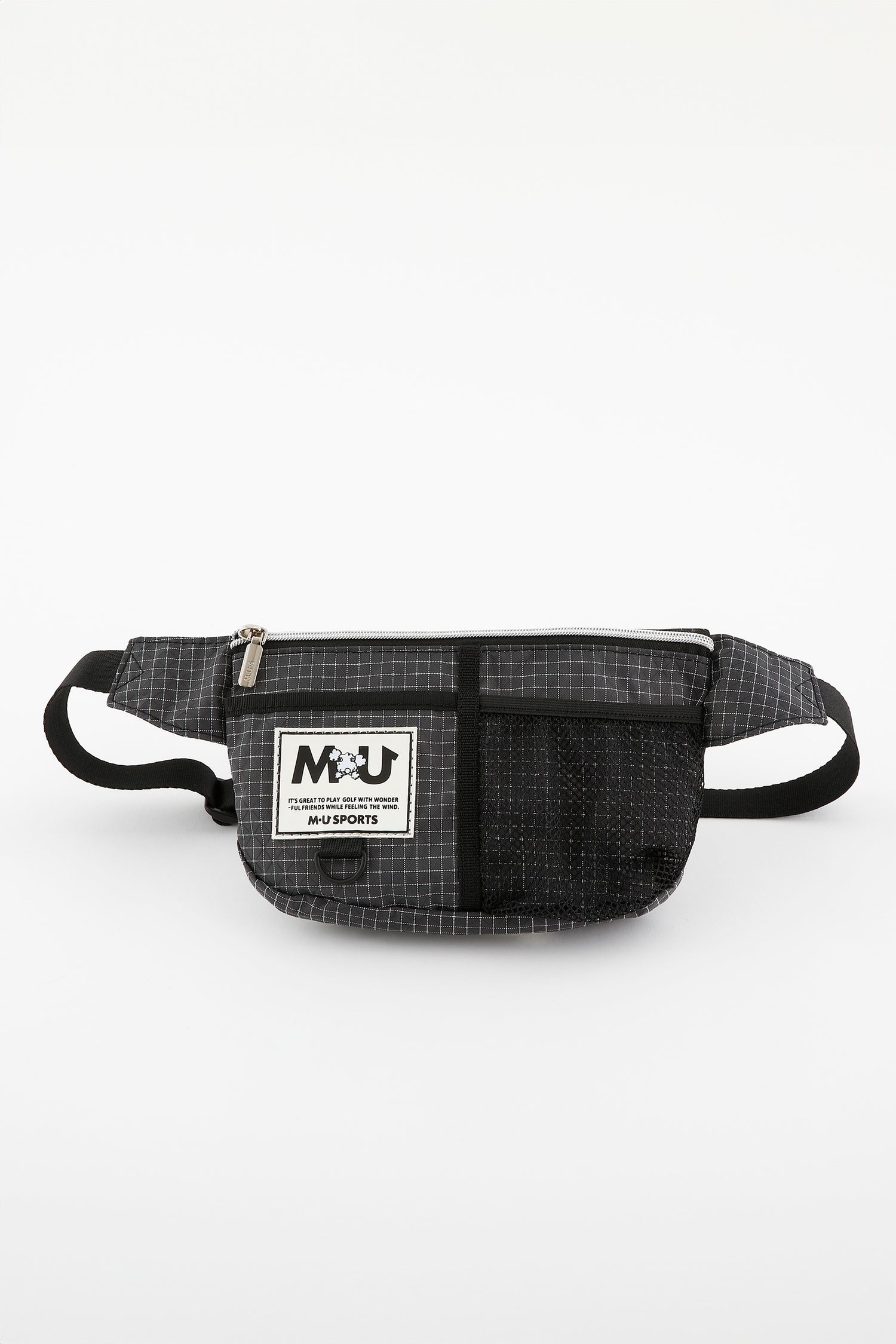 Monotone color bold logo waist pouch (703Q2016)