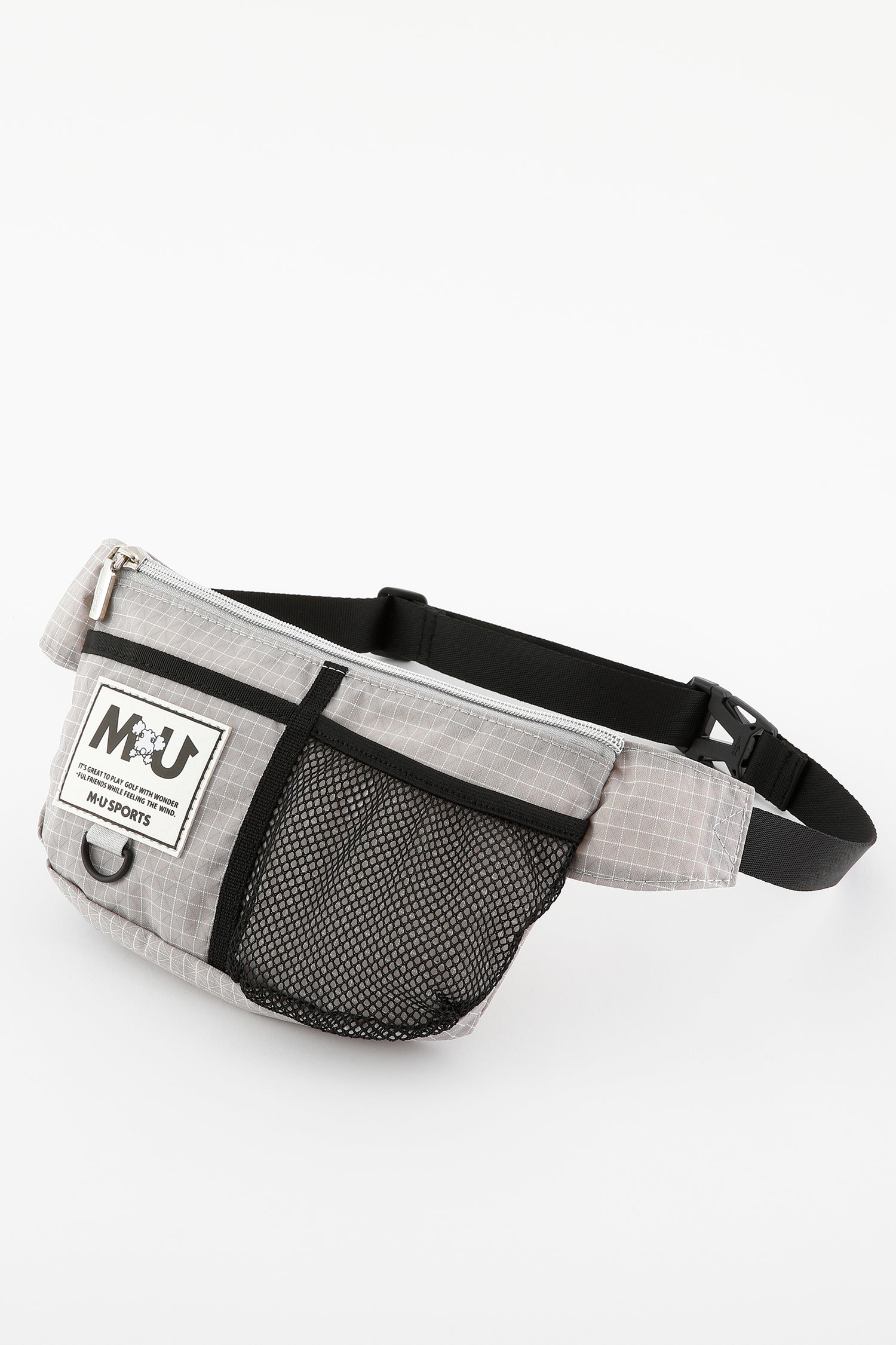 Monotone color bold logo waist pouch (703Q2016)