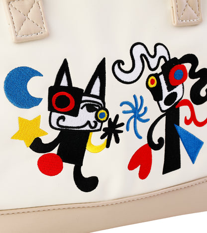 ポップアートカラフルパッチワーク刺繍カートポーチ