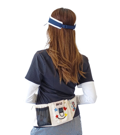 ポップアートカラフルパッチワーク刺繍多機能ウエストポーチ