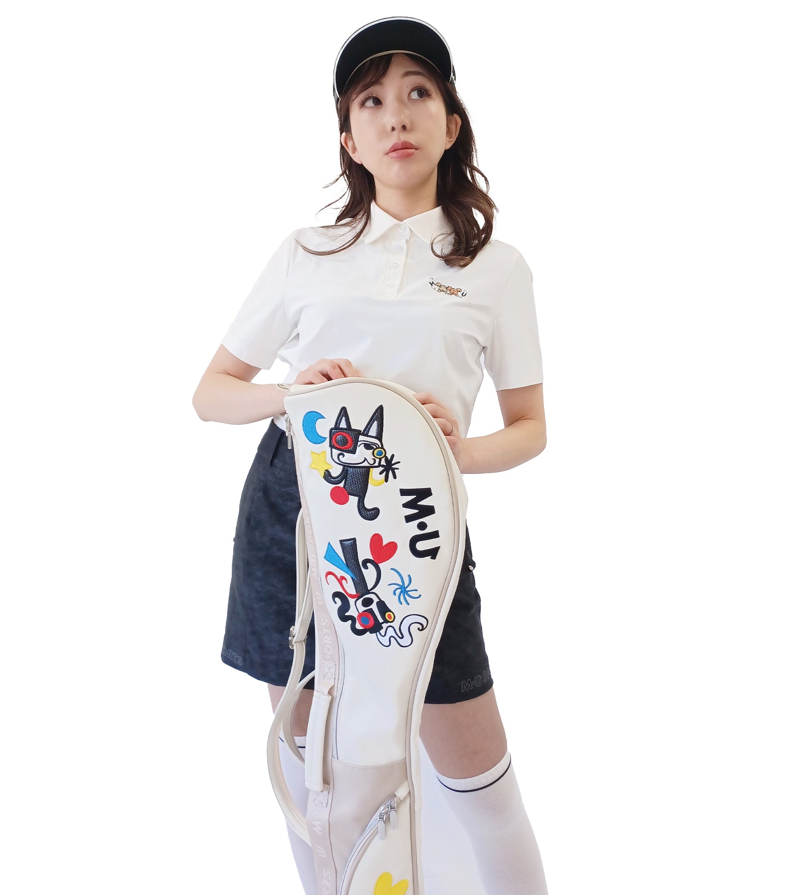 ポップアートカラフルパッチワーク刺繍4WAYクラブケース