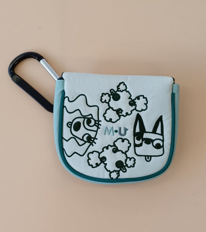 変顔キャラクター刺繍スパイダー型パターカバー