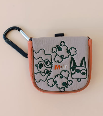 変顔キャラクター刺繍スパイダー型パターカバー