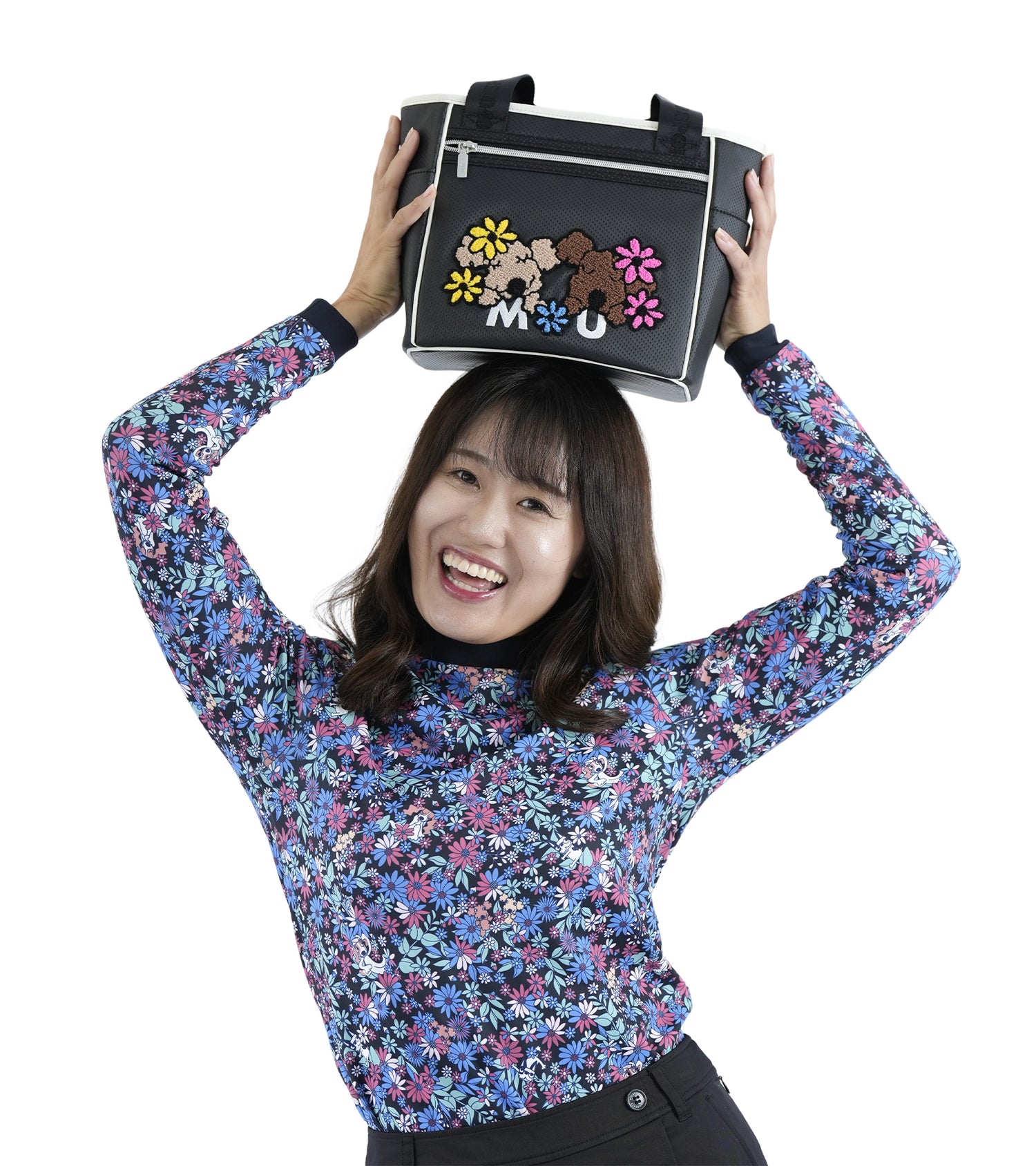 MUキャラクター立体サガラ刺繍トート型カートポーチ