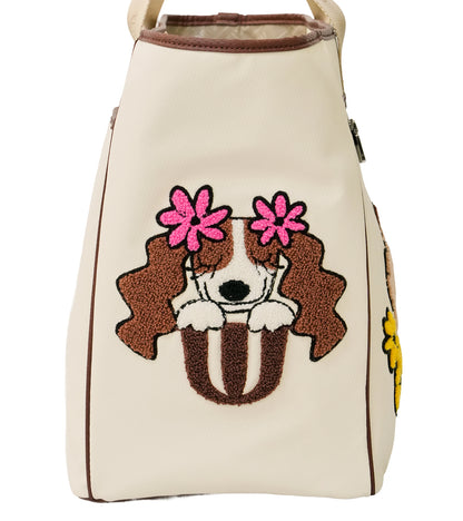 MUキャラクター立体サガラ刺繍トート型ボストンバック