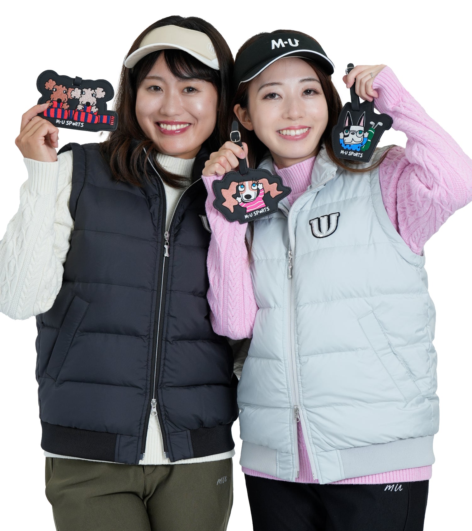 【名入れ刻印OK】M・U SPORTS 上質レザー風 キャラクターゴルフタグ