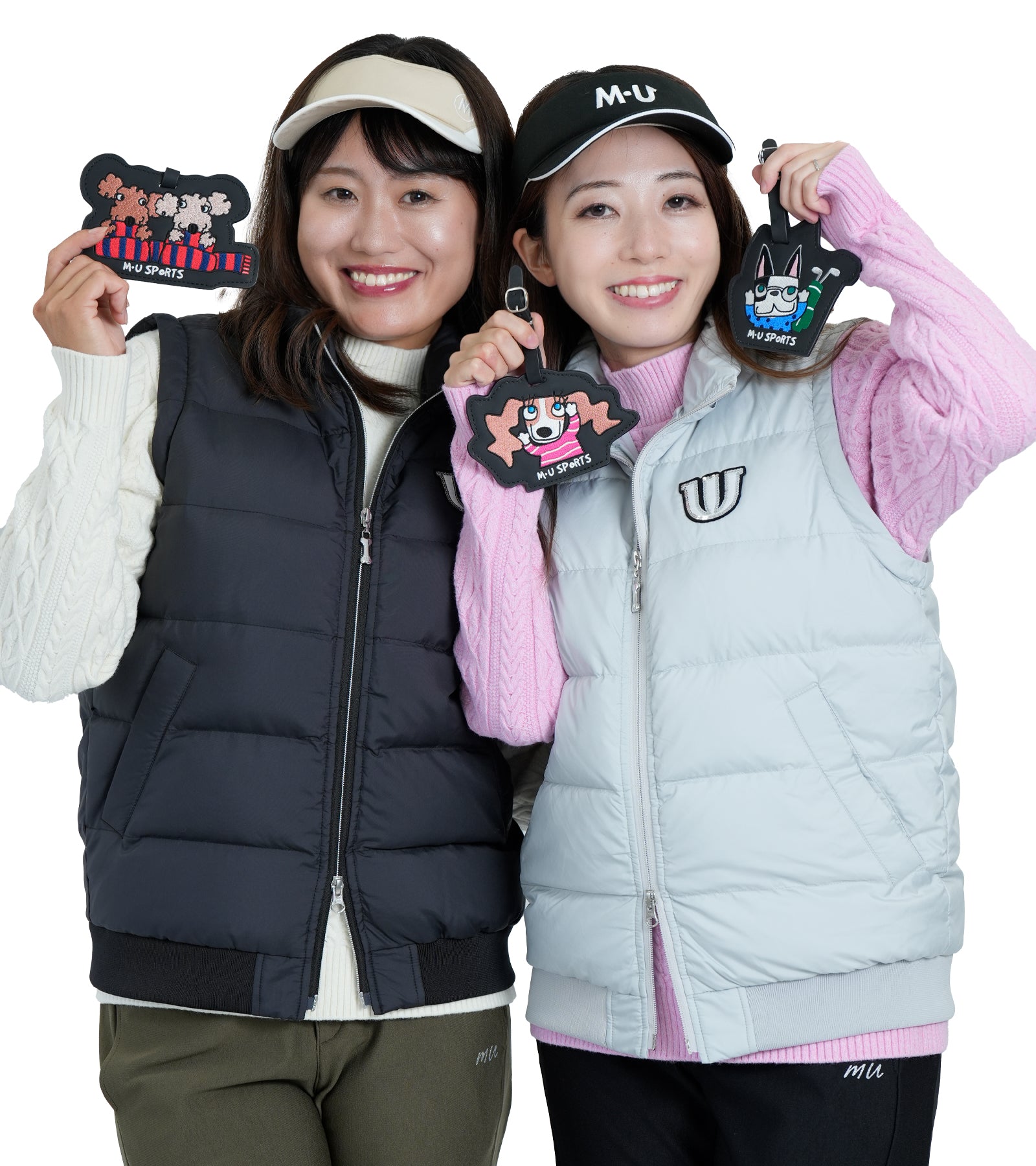 【名入れ刻印OK】M・U SPORTS 上質レザー風 キャラクターゴルフタグ