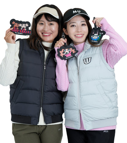 【名入れ刻印OK】M・U SPORTS 上質レザー風 キャラクターゴルフタグ