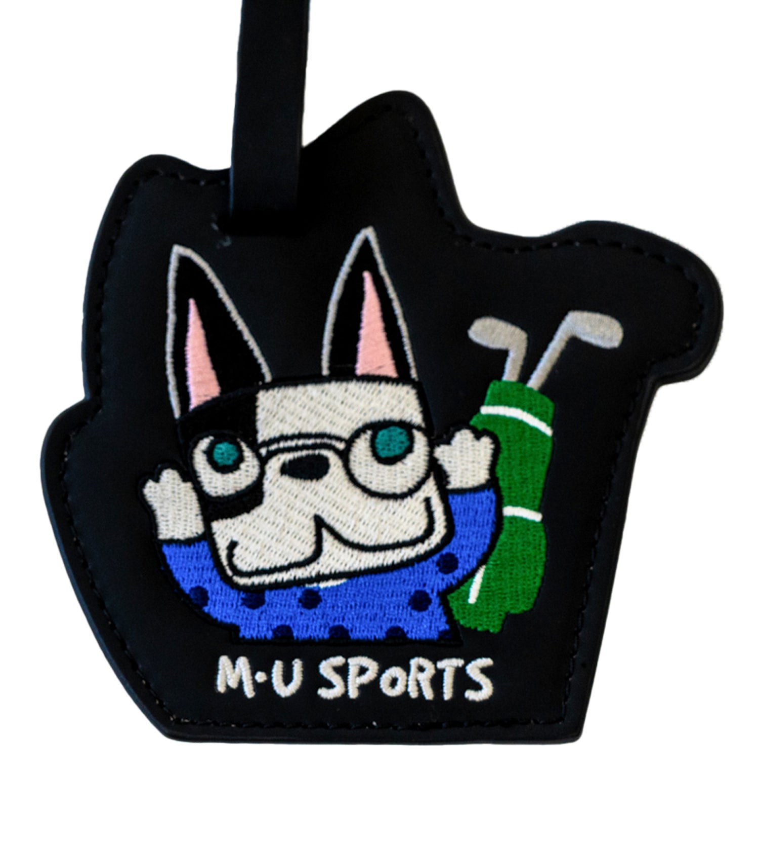 【名入れ刻印OK】M・U SPORTS 上質レザー風 キャラクターゴルフタグ