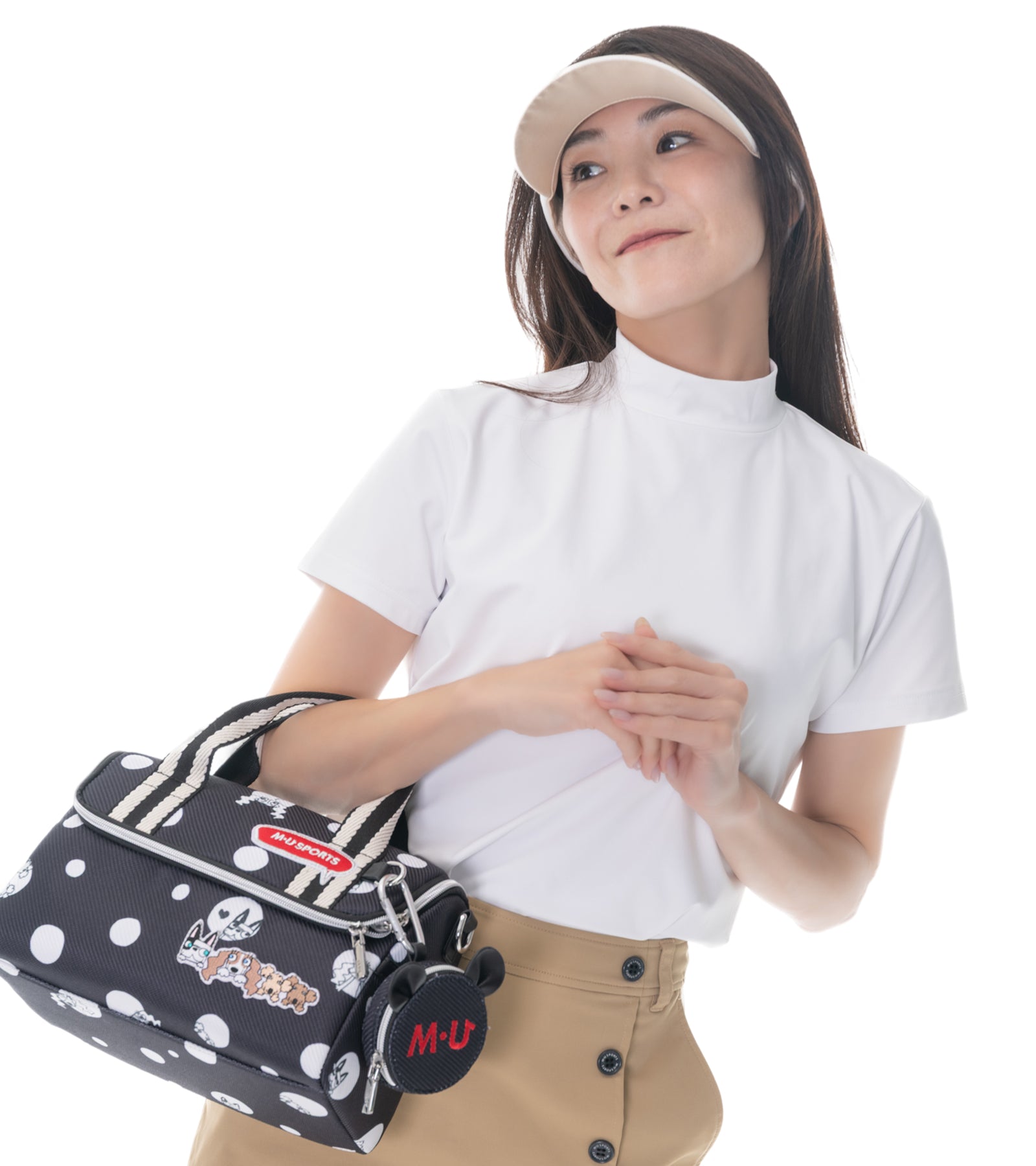 ミニポーチ付き 2WAYポルカドット柄 カートポーチ – M・U SPORTS