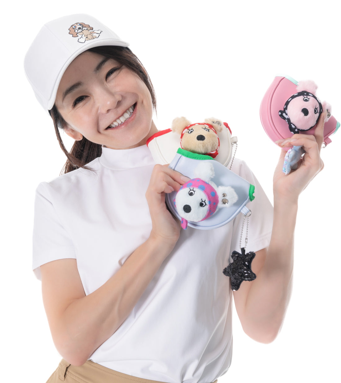 星形キャッチャー付き☆ SHUSHUポルカドットパターカバー