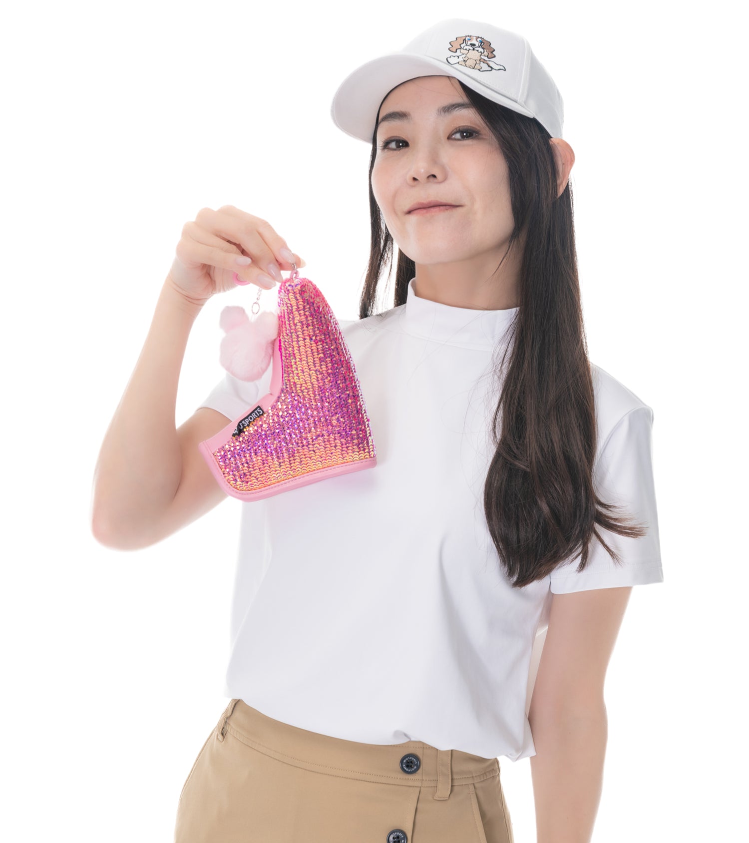 揺れるシュシュ付 シャイニーパターカバー