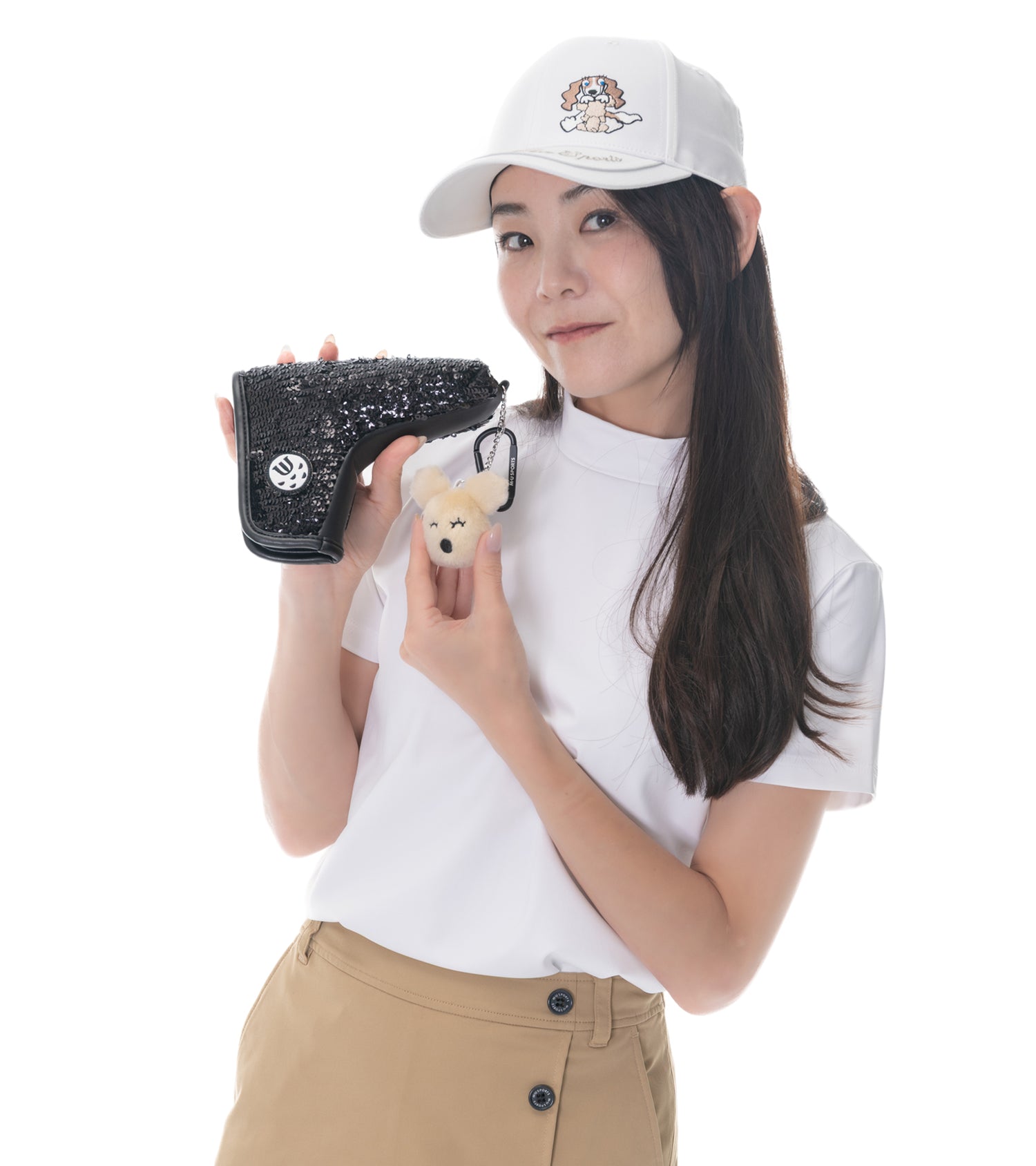 揺れるシュシュ付 シャイニーパターカバー