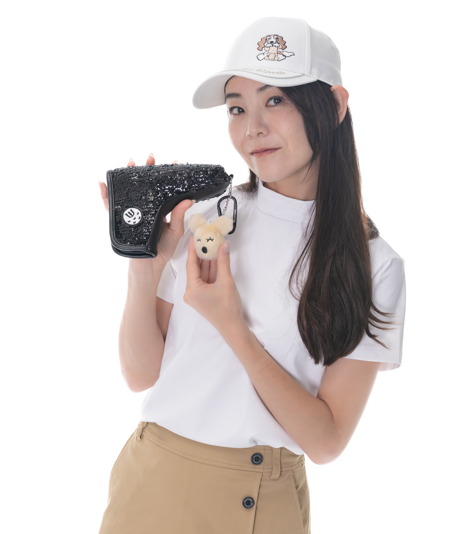 揺れるシュシュ付 シャイニーパターカバー