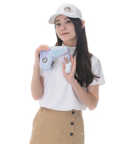 揺れるシュシュ付 シャイニーパターカバー