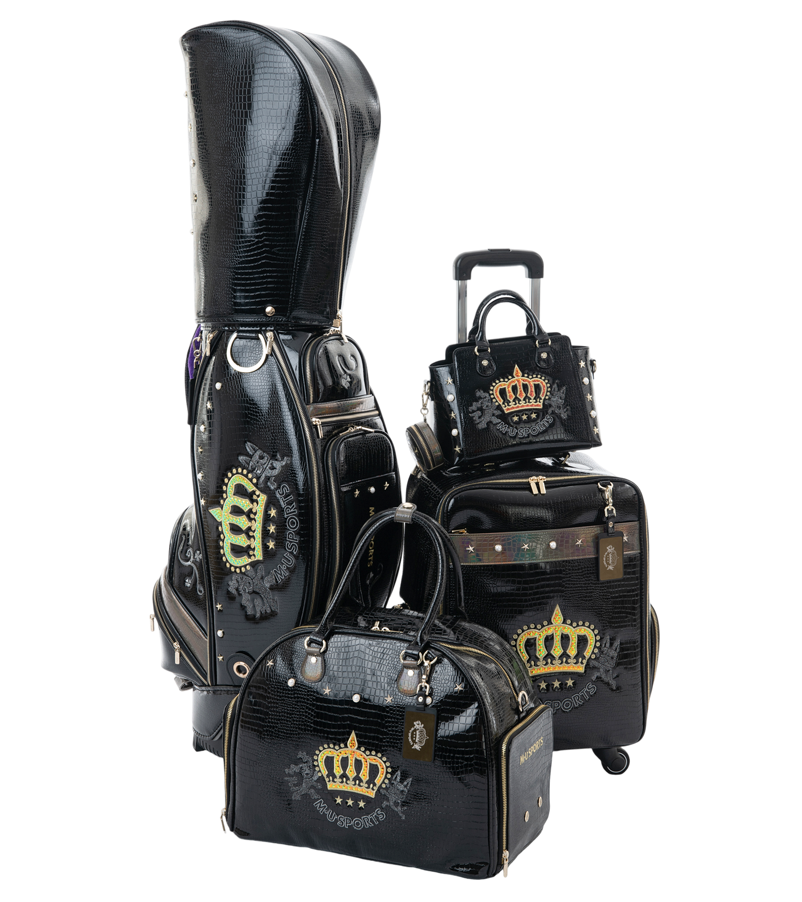 M.U SPORTS ゴルフ カートバッグ クロコ型押し [MU SPORTS
