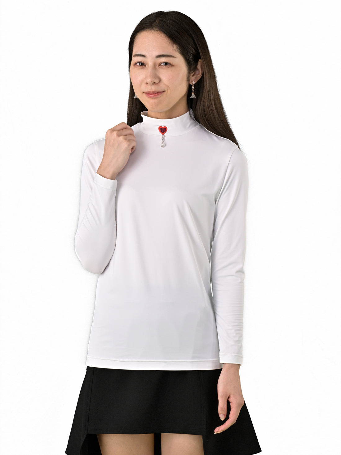 High tension high neck pull over (701J6418)