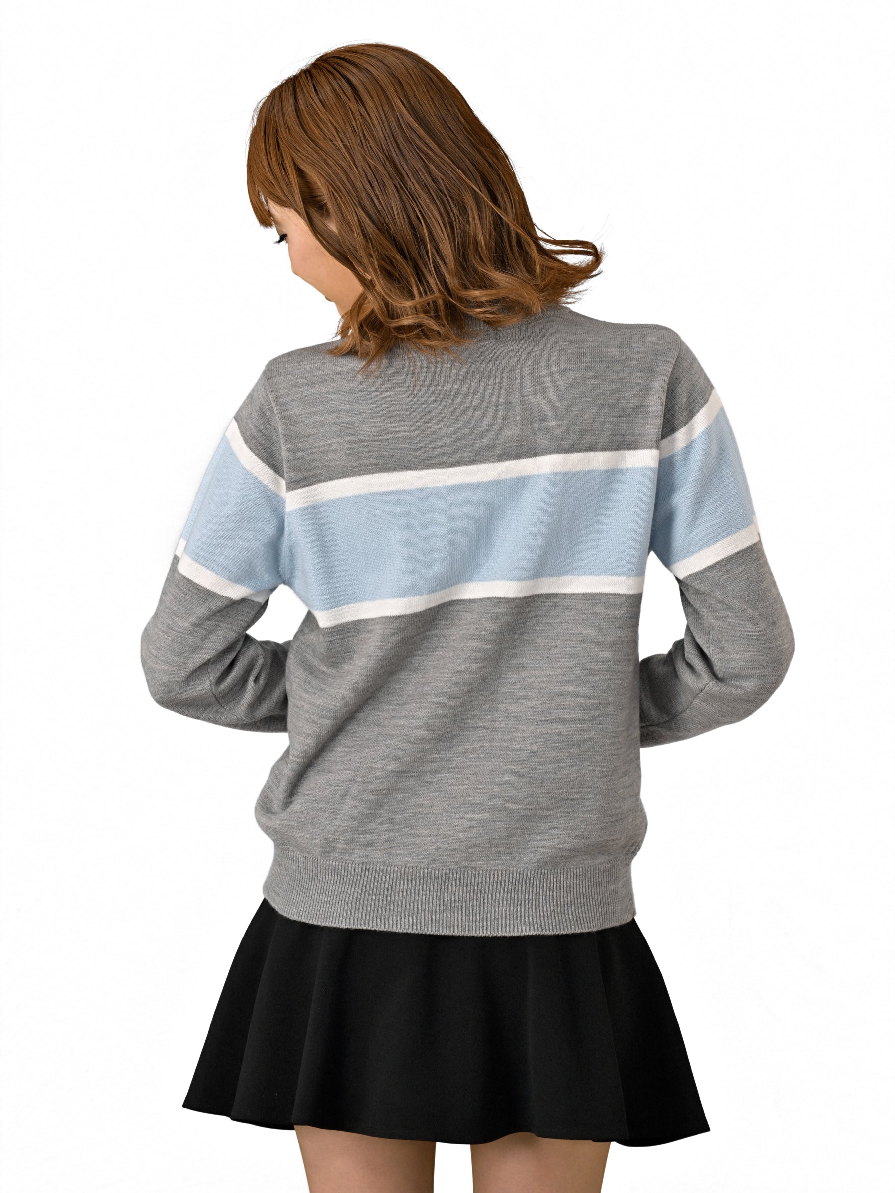 High tension stretch semi-flared skirt (701J8500)