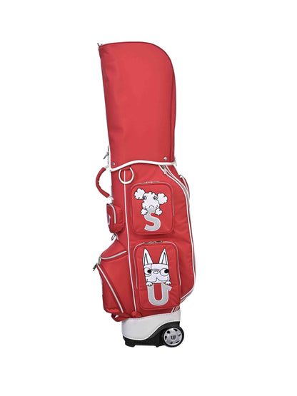 [Set of 3 to choose from] Sagara embroidery character series 3-piece set of colors to choose from (caddie bag: red)