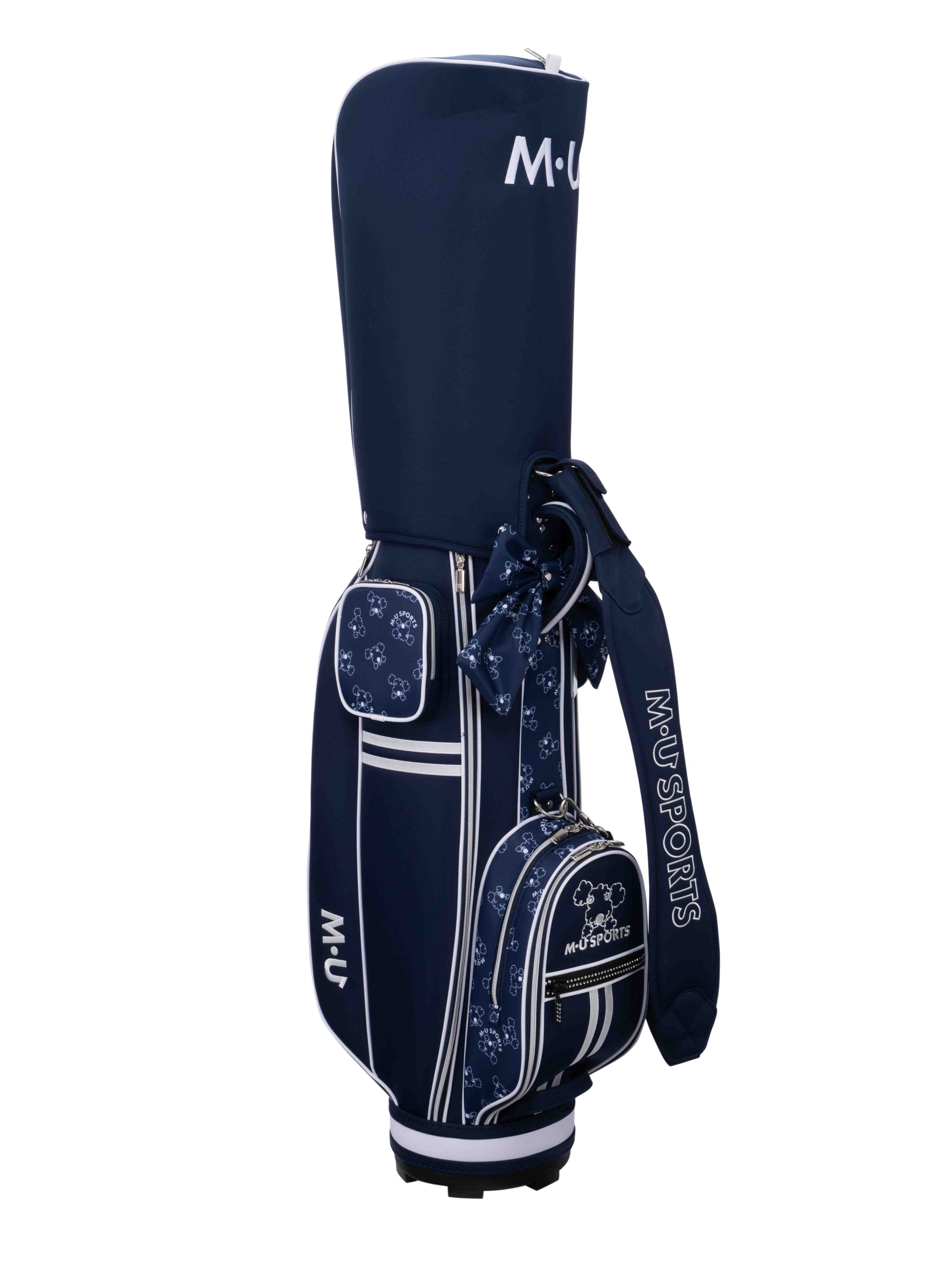 [3-piece set to choose from] Character all-over pattern series 3-piece color set to choose from (caddie bag: navy)