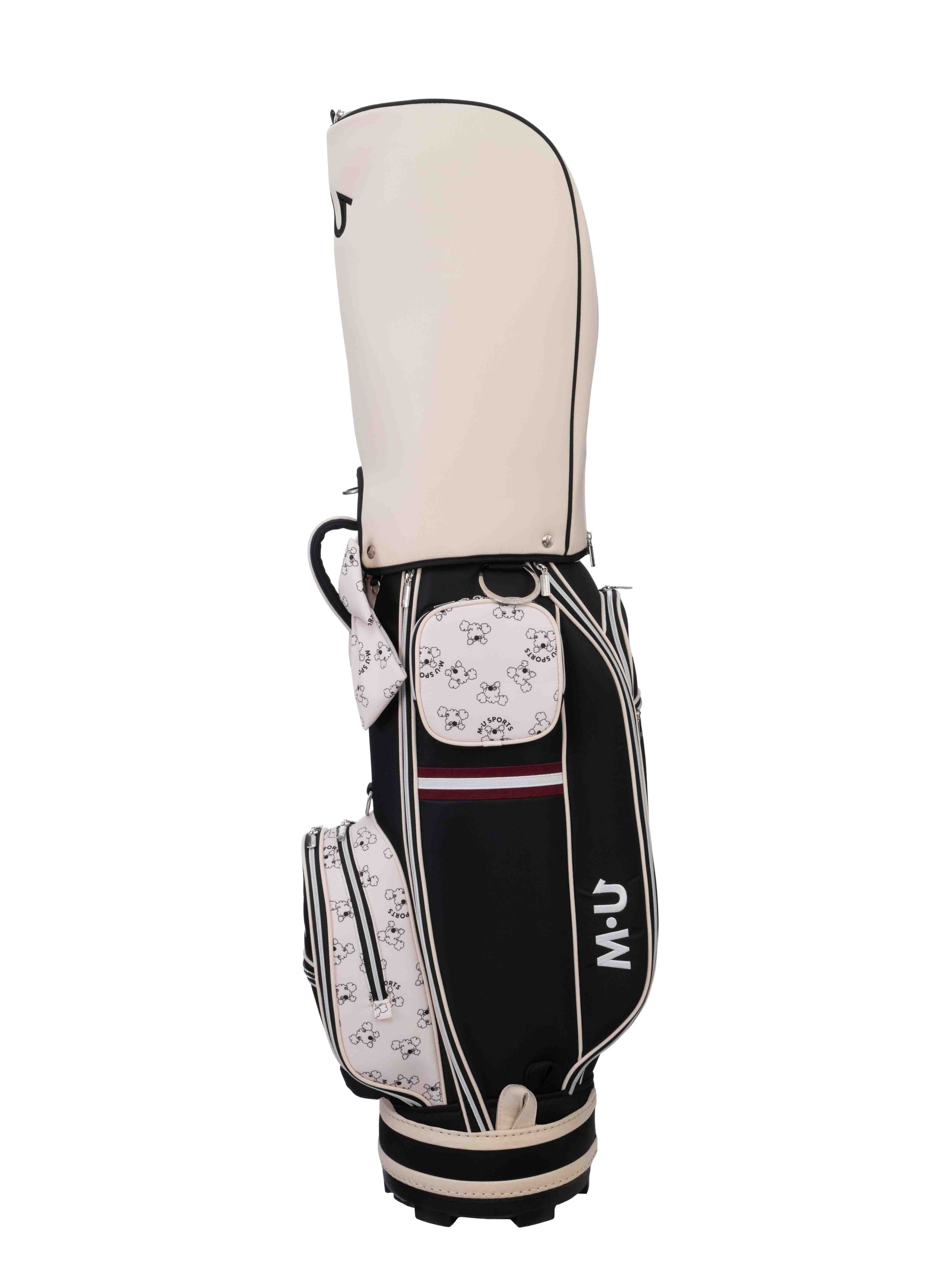 [3-piece set to choose from] Character all-over pattern series 3-piece color set to choose from (caddie bag: black)