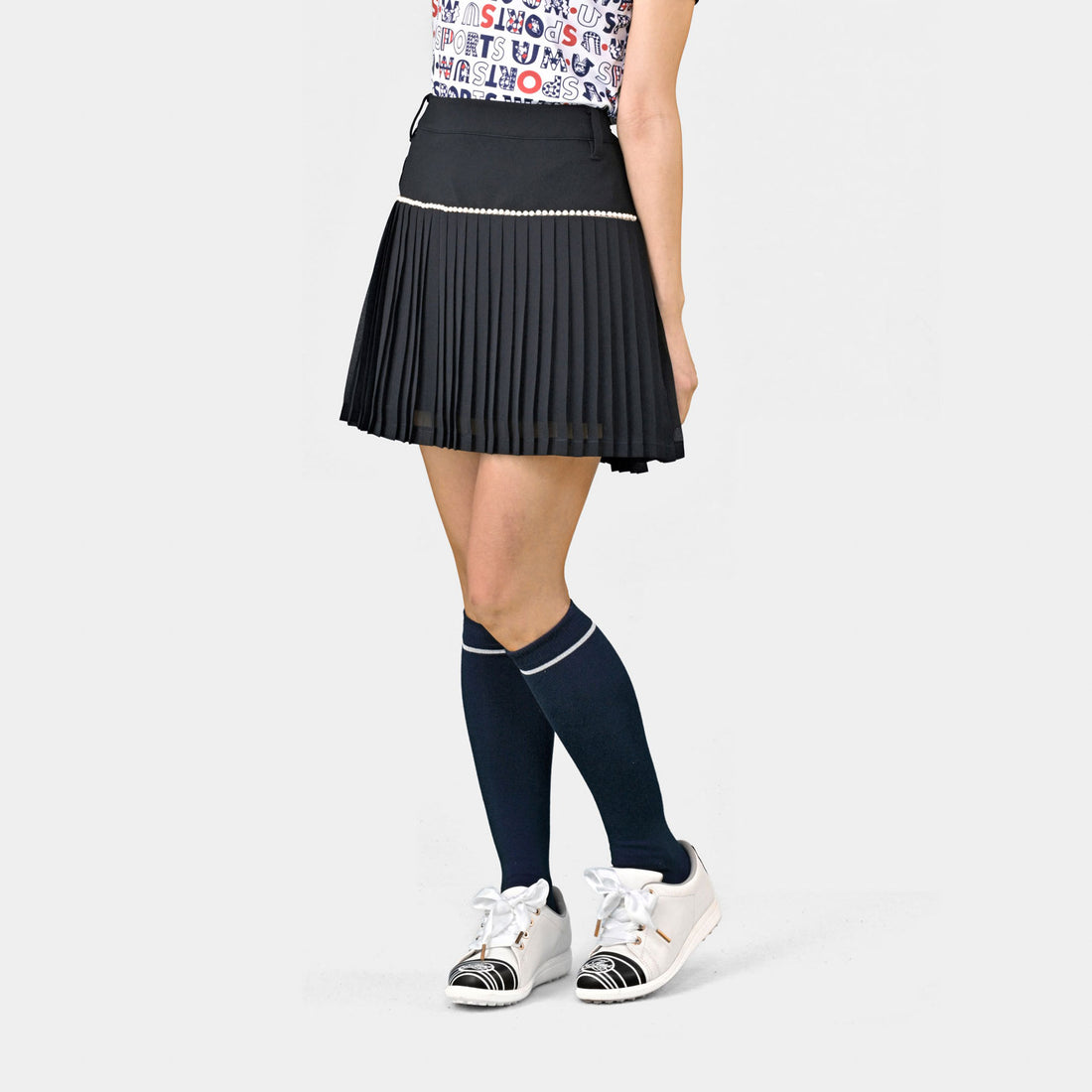 High tension twine pleated skirt (801J6500)