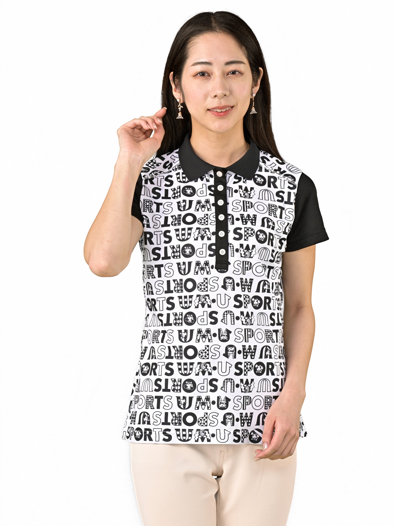 標誌全印花半袖職業襯衫 (701J6006)