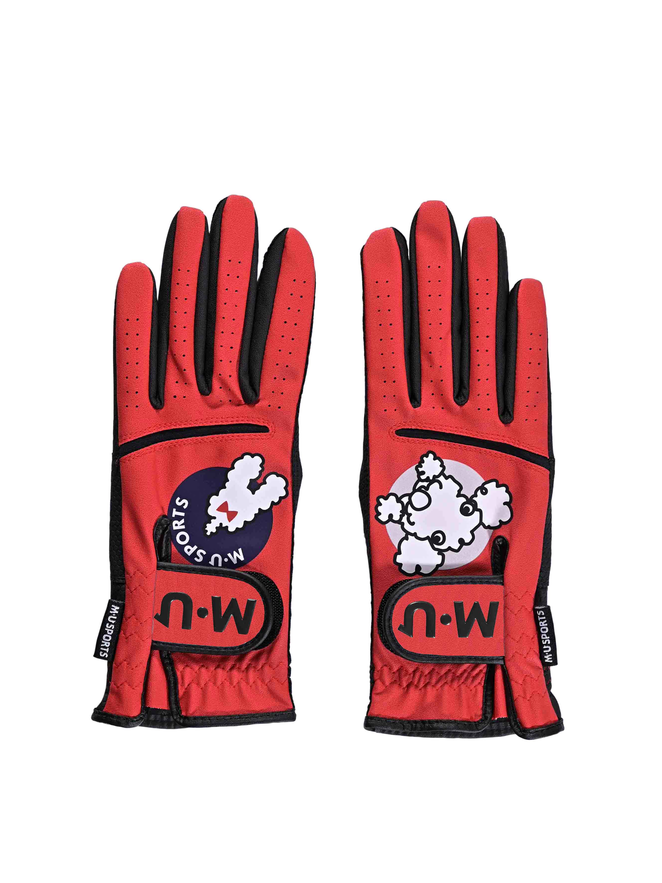 Tunnel motif two-handed gloves (703J6800)