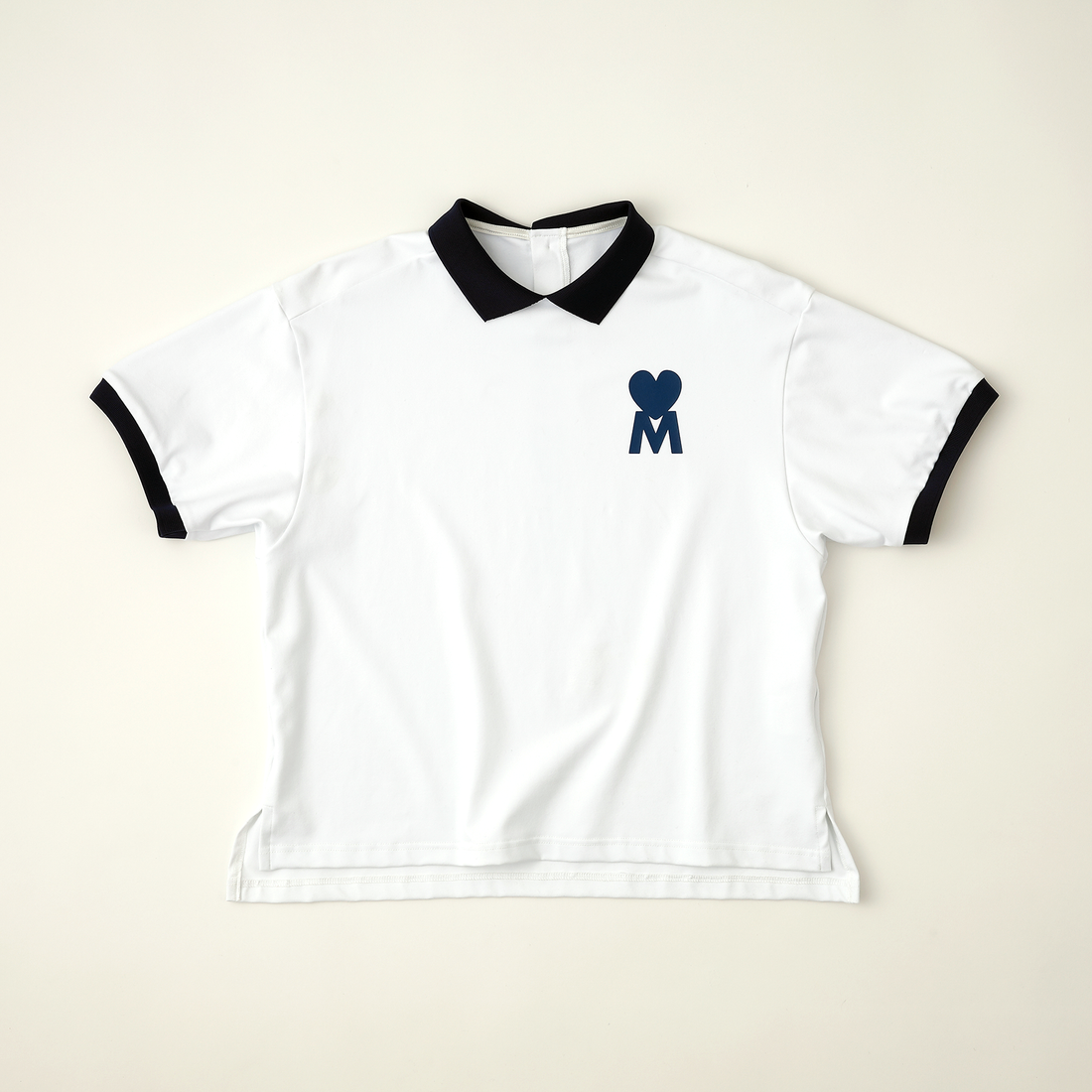 Short sleeve small collar wide polo (801Q3002)