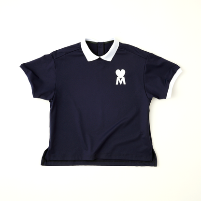 Short sleeve small collar wide polo (801Q3002)