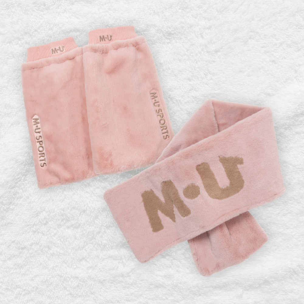 [Flush Set] Boar Stole &amp;amp; Boar Leg Warmer 2-piece Set (Pink &amp;amp; Pink)