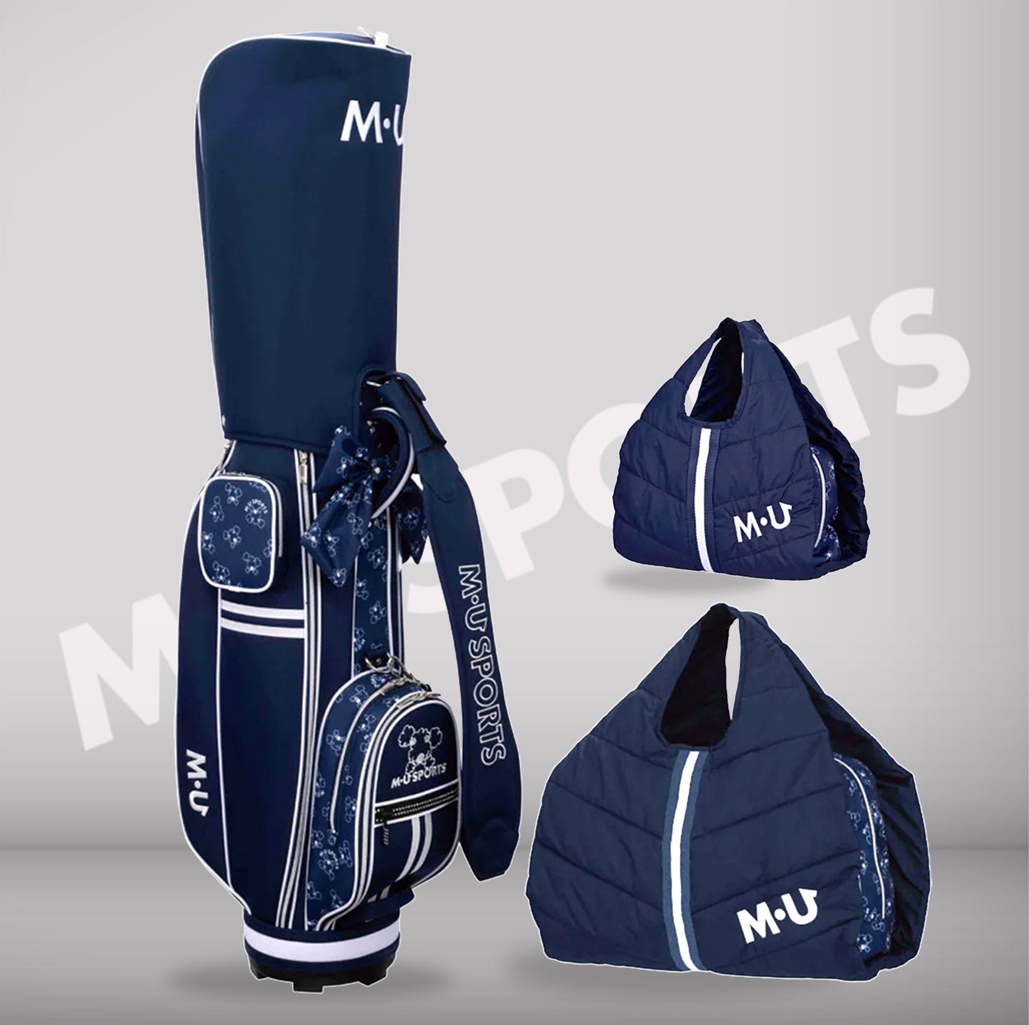 [3-piece set] Character all-over pattern series navy 3-piece set