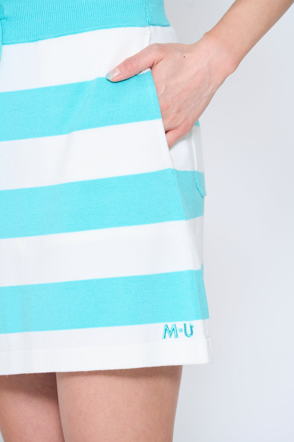 Intarsia knit skirt (801H6558K)