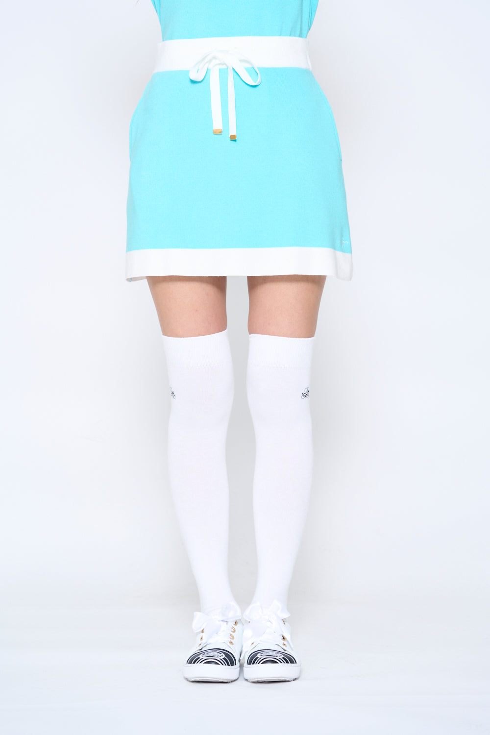 Bicolor knit skirt (701H6560K)