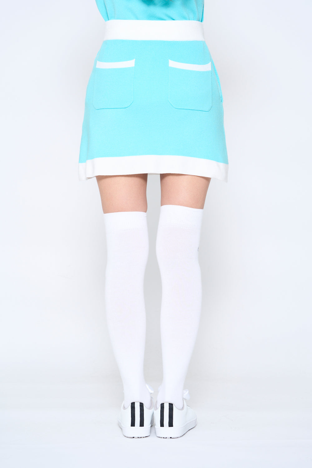 Bicolor knit skirt (701H6560K)