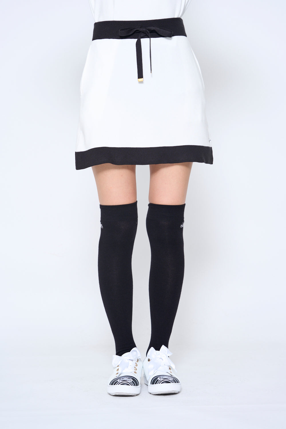Bicolor knit skirt (701H6560K)