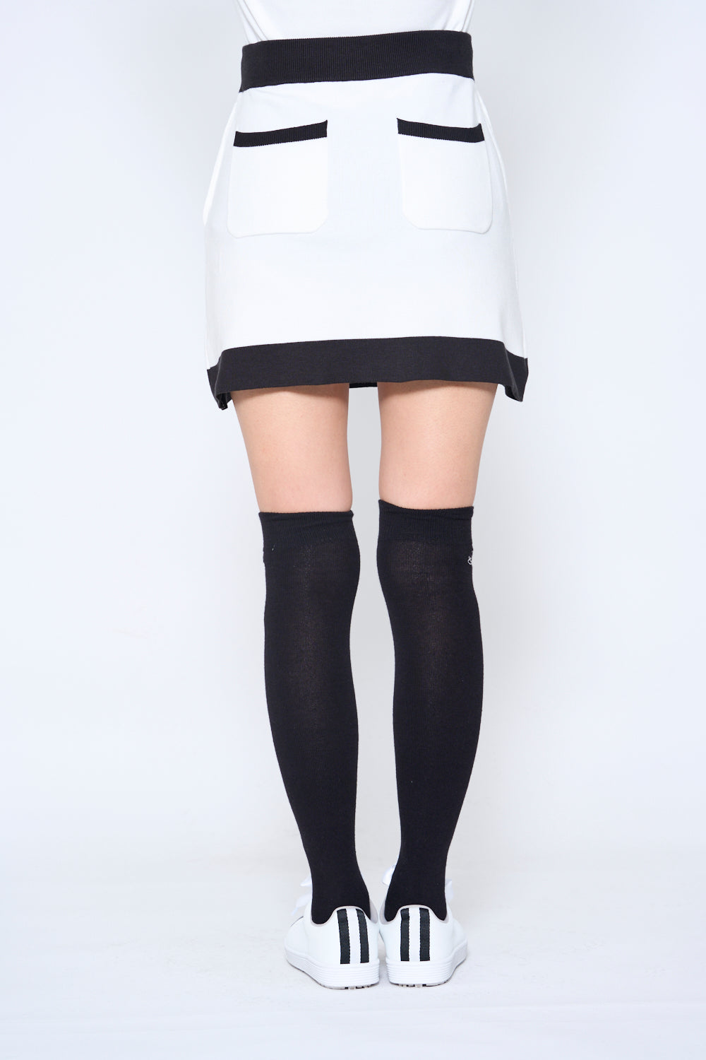 Bicolor knit skirt (701H6560K)