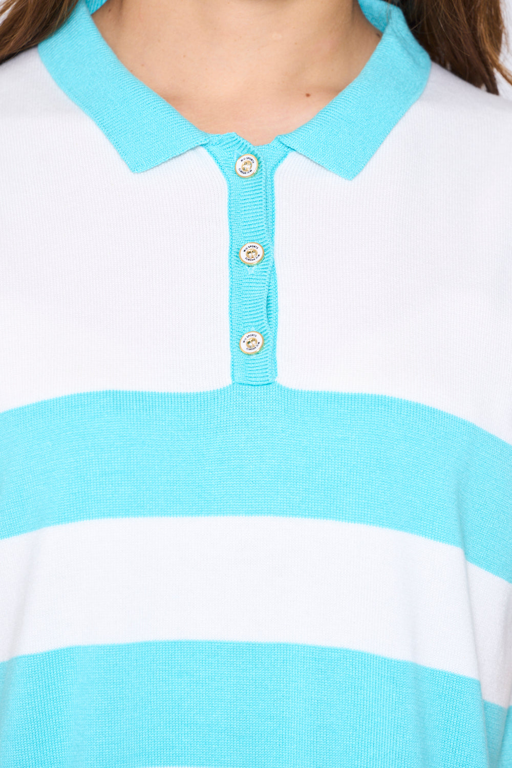 Short sleeve intarsia knit (801H6258K)