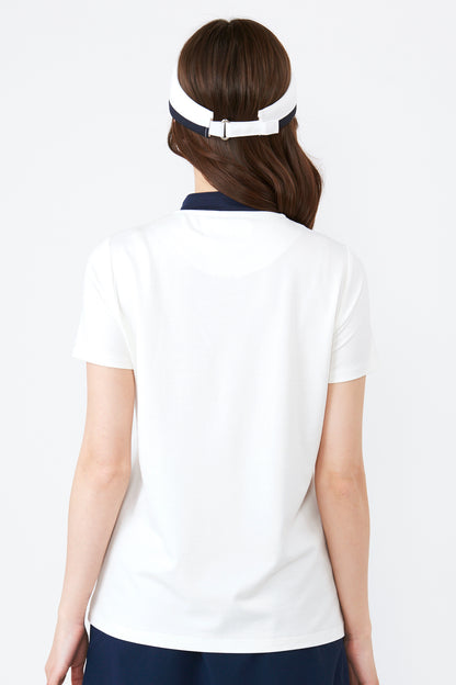 半袖ハイテンションバイカラーハーフジッププルオーバー（801J3450）