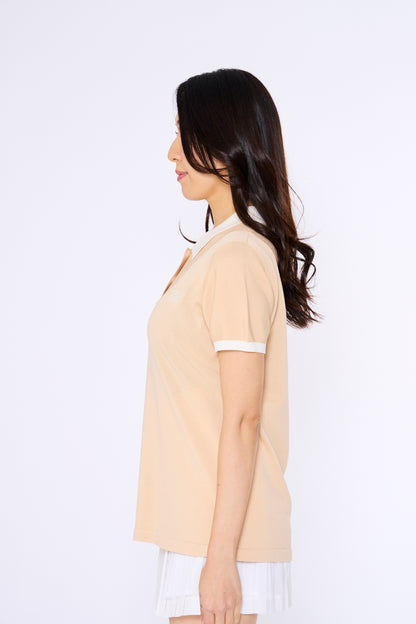 スポーティメッシュ切り替え半袖ニットポロ（701H3202）