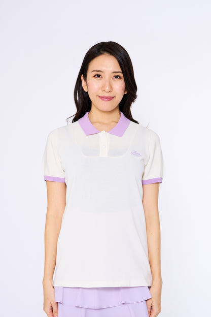 スポーティメッシュ切り替え半袖ニットポロ（701H3202）