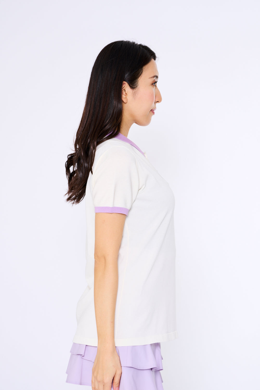 スポーティメッシュ切り替え半袖ニットポロ（701H3202）