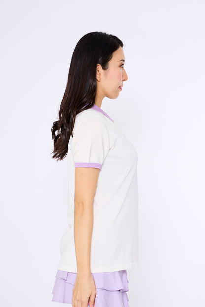 スポーティメッシュ切り替え半袖ニットポロ（701H3202）