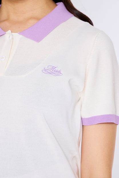 スポーティメッシュ切り替え半袖ニットポロ（701H3202）