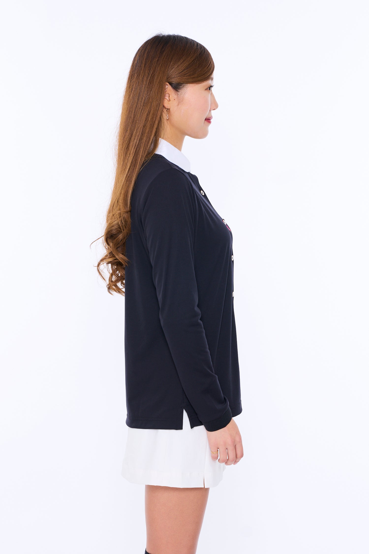 Round collar long sleeve shirt (801H2050)