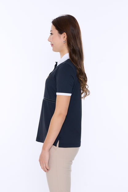 Waist switching short sleeve cleric polo (701H2008)