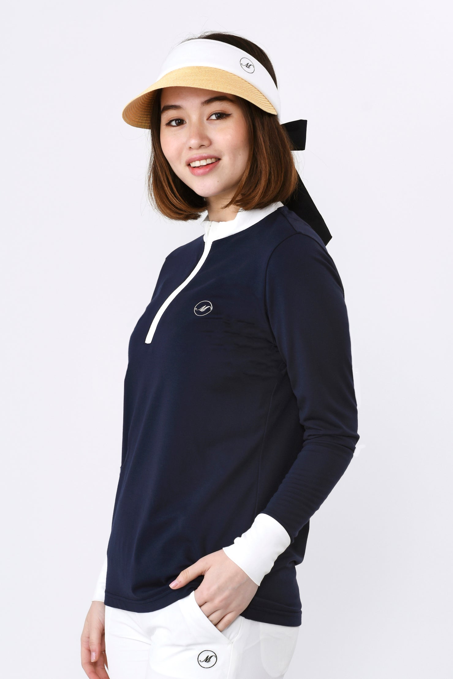롱슬리브 하이텐션 하프집 풀오버(701J1002)